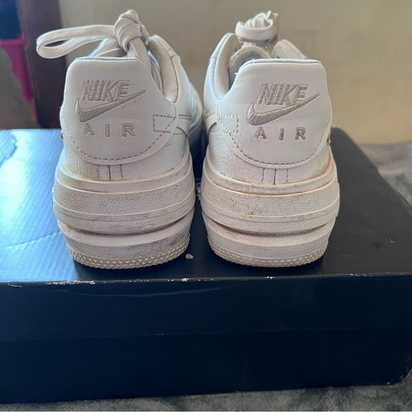 Nike Air Force 1 White Platform Sneakers - Picture 7 of 7